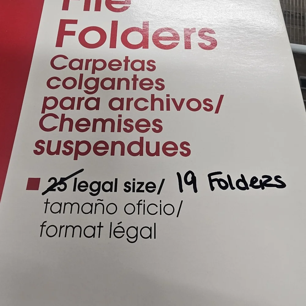 Universal Hanging File Folders - Legal Size - 19 New